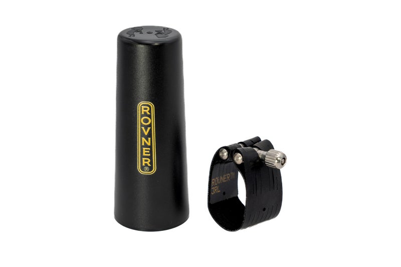 Rovner Ligature & Plastic Cap for Bass Clarinet - Dark Ligature for Hard Rubber Mouthpiece (3RL) - Image 2